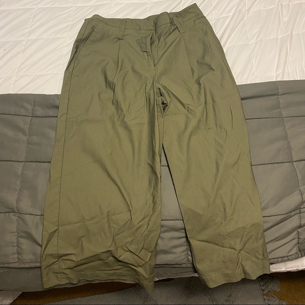 Cropped Wide Leg Pants